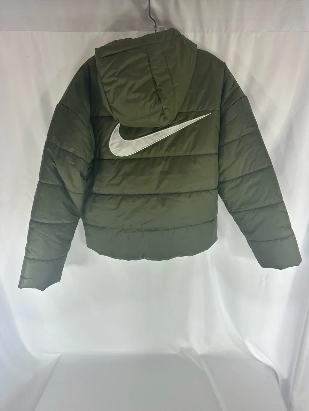 Nike Women’s Therma-FIT Repel Hooded Puffer Jacket Size Small Olive Green